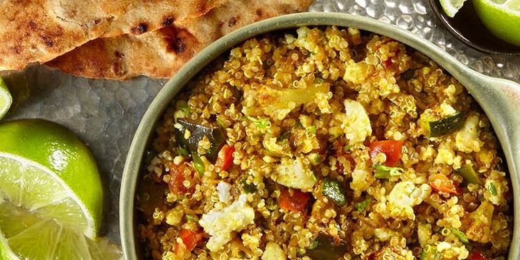 Spicy Veggie Vindaloo with Naan