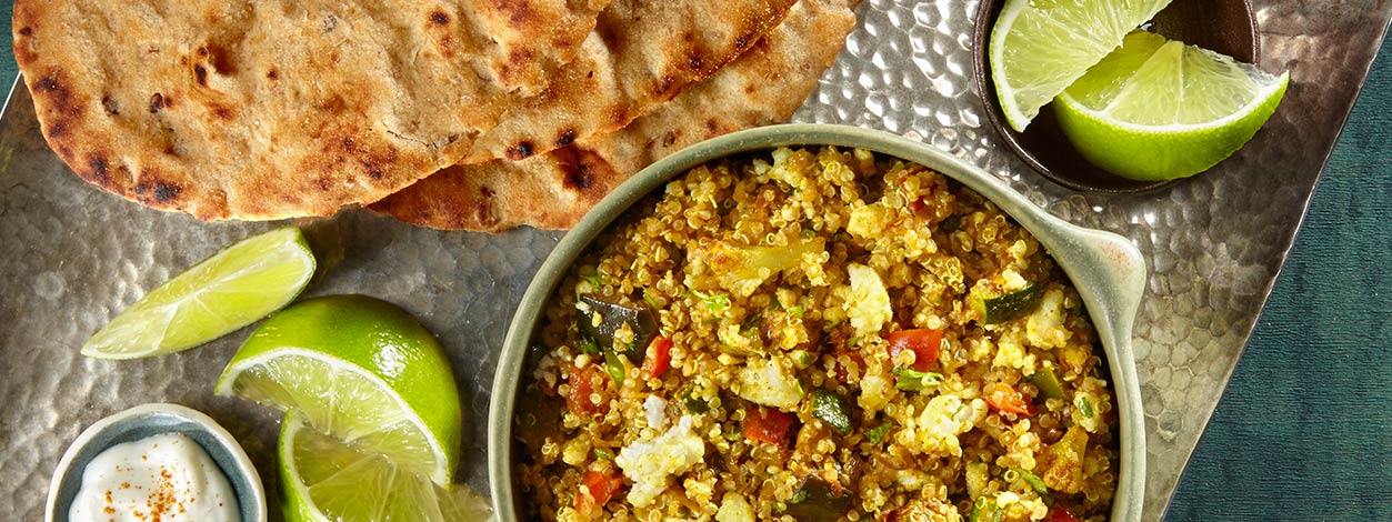 Spicy Veggie Vindaloo with Naan