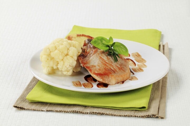 Cauliflower and Chicken in Mustard Cream